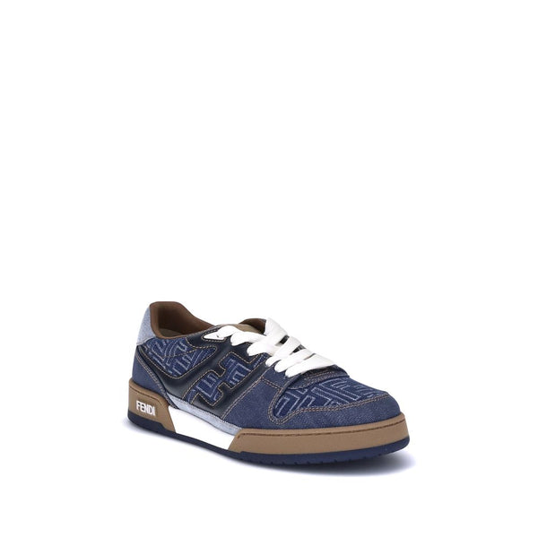 Dunkelblaue Baumwoll-Sneaker mit niedrigem Schaft