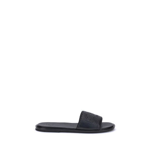 Schwarze Kalbsleder Bos Taurus Sandalen