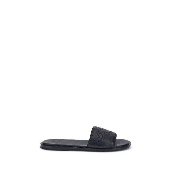Schwarze Kalbsleder Bos Taurus Sandalen