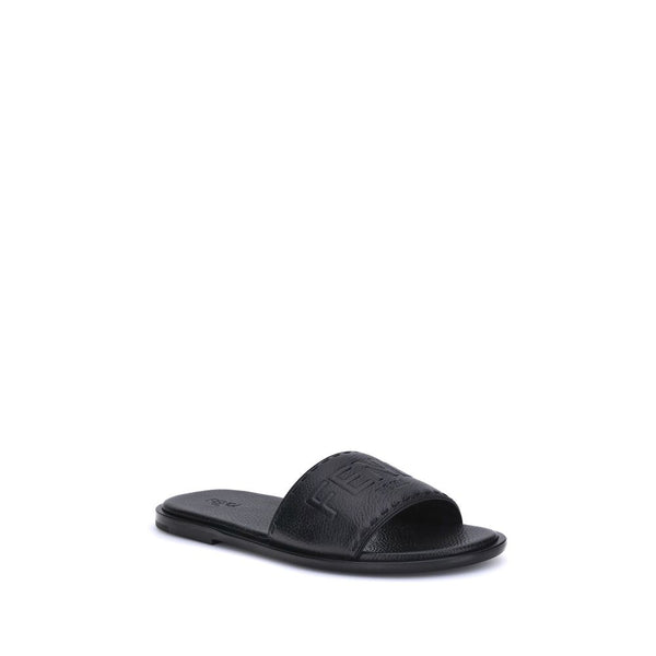 Schwarze Kalbsleder Bos Taurus Sandalen