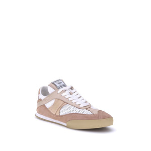 Beige Sneaker aus Kalbsleder Bos Taurus Low Top