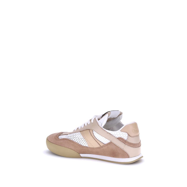Beige Sneaker aus Kalbsleder Bos Taurus Low Top
