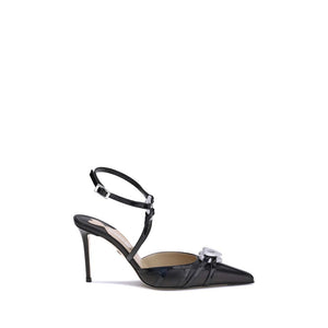 Schwarze Napa-Leder / Kalb Bos Taurus High-Heel-Pumps