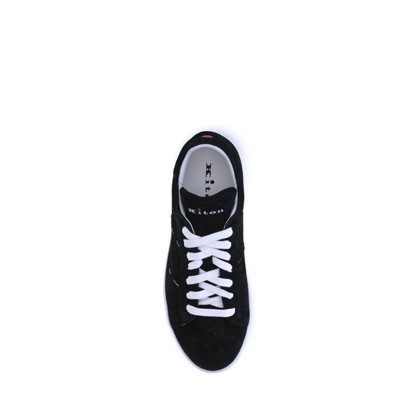 Schwarze Gummisneaker Low-Top