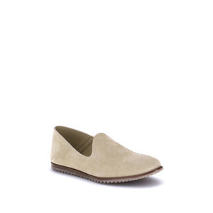 Beigefarbene Kalbshaut Bos Taurus Slip-On Loafer