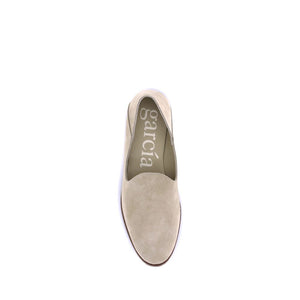 Beigefarbene Kalbshaut Bos Taurus Slip-On Loafer