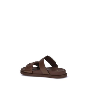 Braune Kalbsleder Bos Taurus Sandalen