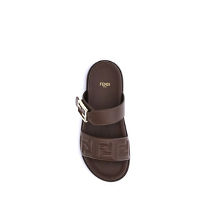 Braune Kalbsleder Bos Taurus Sandalen