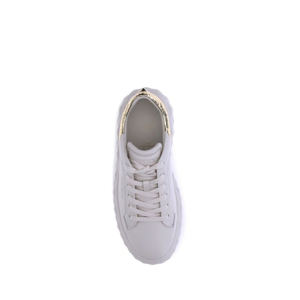Weiße Kalbshaut Bos Taurus Chunky Sneakers
