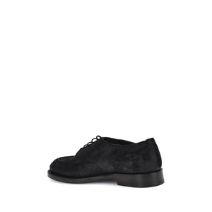 Schwarze Kalbsleder Bos Taurus Oxford- und Derby-Schuhe