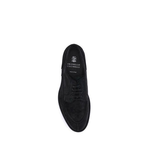 Schwarze Kalbsleder Bos Taurus Oxford- und Derby-Schuhe