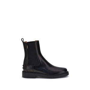 Schwarze Kalbshaut Bos Taurus Chelsea-Stiefel