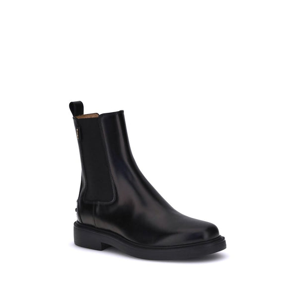 Schwarze Kalbshaut Bos Taurus Chelsea-Stiefel