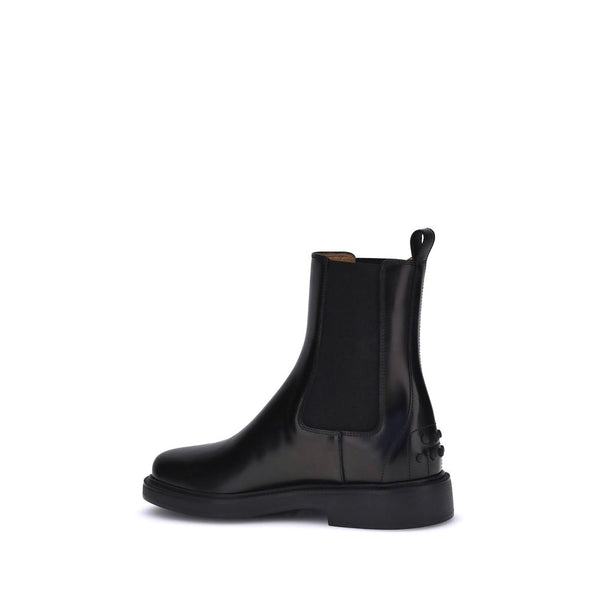 Schwarze Kalbshaut Bos Taurus Chelsea-Stiefel