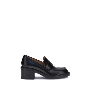 Schwarze Kalbshaut Bos Taurus Plateau-Loafer