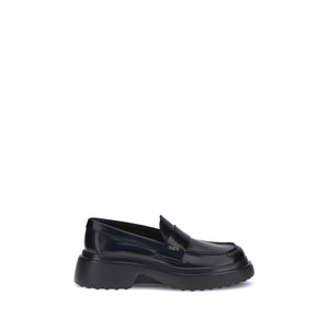 Elegante Plateau-Loafer aus schwarzem Gummi