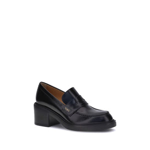 Schwarze Kalbshaut Bos Taurus Plateau-Loafer