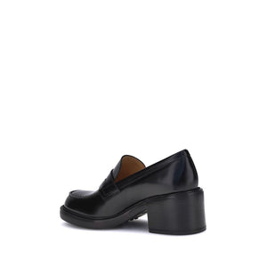 Schwarze Kalbshaut Bos Taurus Plateau-Loafer