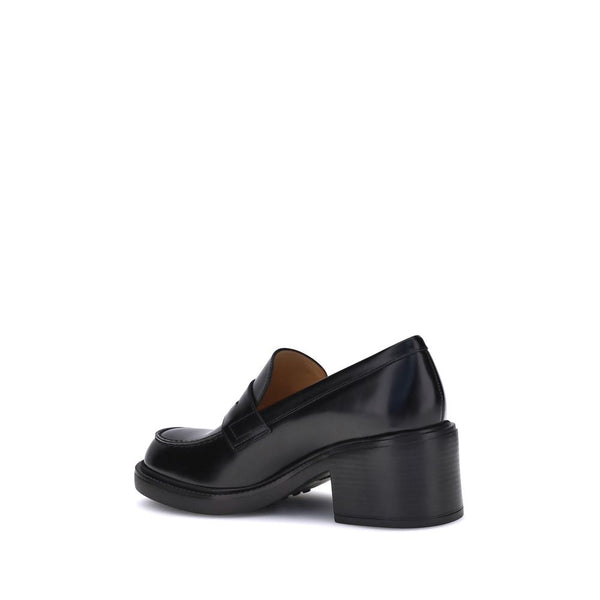 Schwarze Kalbshaut Bos Taurus Plateau-Loafer