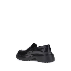 Elegante Plateau-Loafer aus schwarzem Gummi