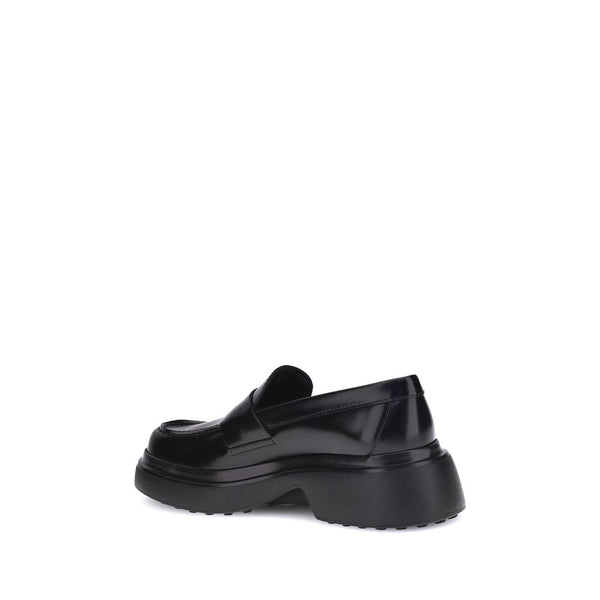 Elegante Plateau-Loafer aus schwarzem Gummi