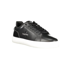Schwarzes Leder Herren Sneaker
