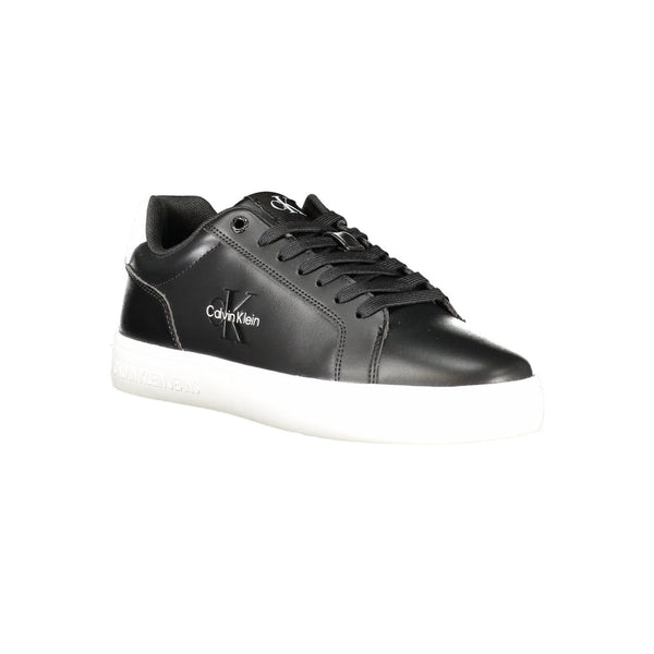 Schwarzes Leder Herren Sneaker