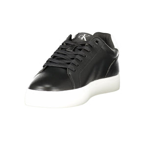 Schwarzes Leder Herren Sneaker