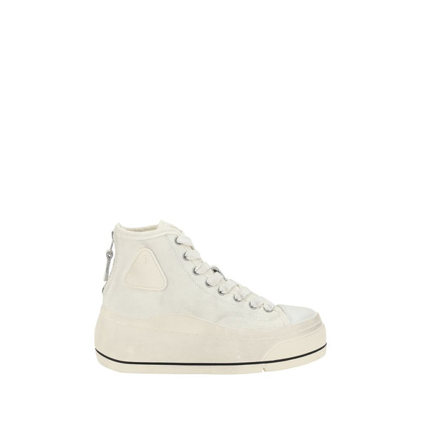 Weiße High-Top-Sneaker aus Polyethylen