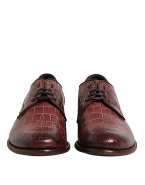 Burgundy Leder Schnürschuhe Derby Dress Schuhe