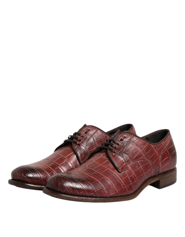 Burgundy Leder Schnürschuhe Derby Dress Schuhe