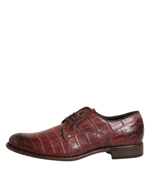 Burgundy Leder Schnürschuhe Derby Dress Schuhe