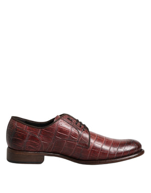 Burgundy Leder Schnürschuhe Derby Dress Schuhe