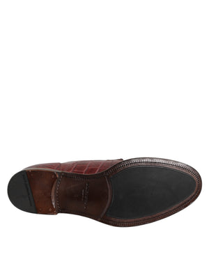 Burgundy Leder Schnürschuhe Derby Dress Schuhe