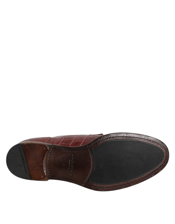 Burgundy Leder Schnürschuhe Derby Dress Schuhe