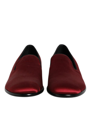 Rot Samt Slip On Loafers Formelle Schuhe