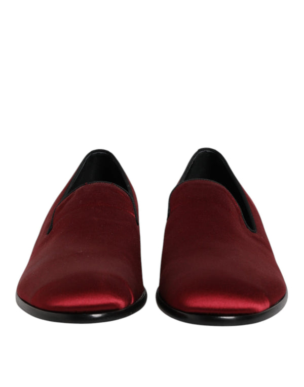Rot Samt Slip On Loafers Formelle Schuhe