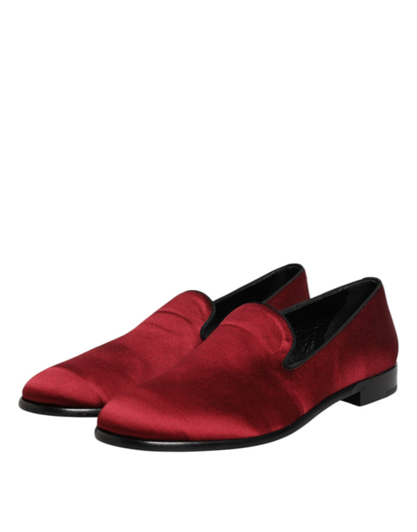 Rot Samt Slip On Loafers Formelle Schuhe