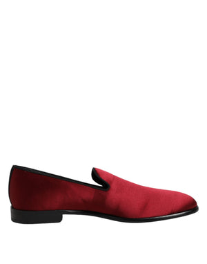 Rot Samt Slip On Loafers Formelle Schuhe