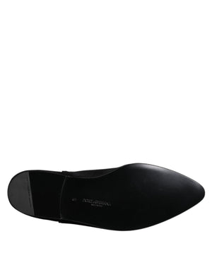 Schwarzer Samt verschönert Loafer Slip On Schuhe