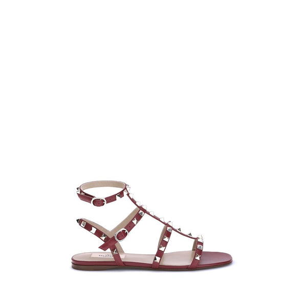 Rote Kalbshaut Bos Taurus Sandalen