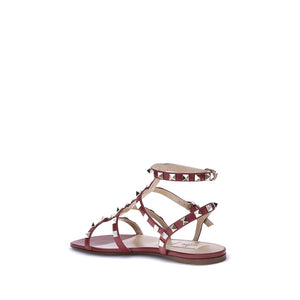Rote Kalbshaut Bos Taurus Sandalen
