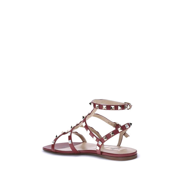 Rote Kalbshaut Bos Taurus Sandalen