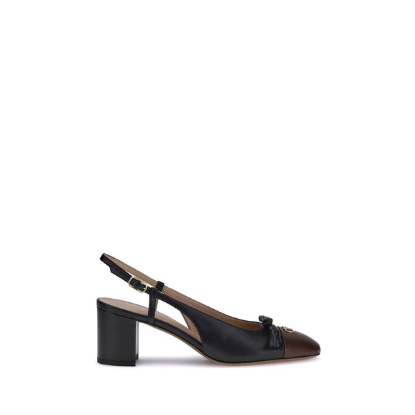 Schwarze Kalbshaut Bos Taurus Pumps mit mittelhohem Absatz