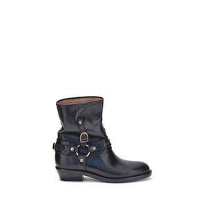 Schwarze Kalbshaut Bos Taurus Stiefeletten