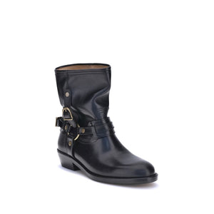 Schwarze Kalbshaut Bos Taurus Stiefeletten