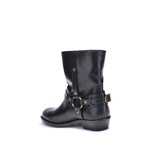 Schwarze Kalbshaut Bos Taurus Stiefeletten