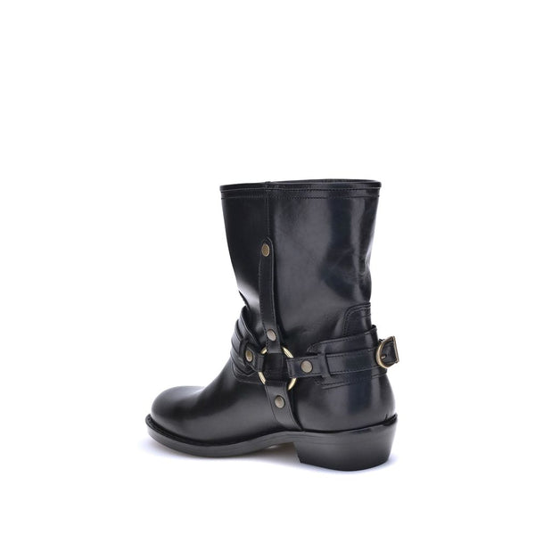 Schwarze Kalbshaut Bos Taurus Stiefeletten