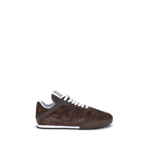 Braune Kalbsleder Bos Taurus Sneakers mit niedrigem Schaft