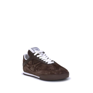 Braune Kalbsleder Bos Taurus Sneakers mit niedrigem Schaft